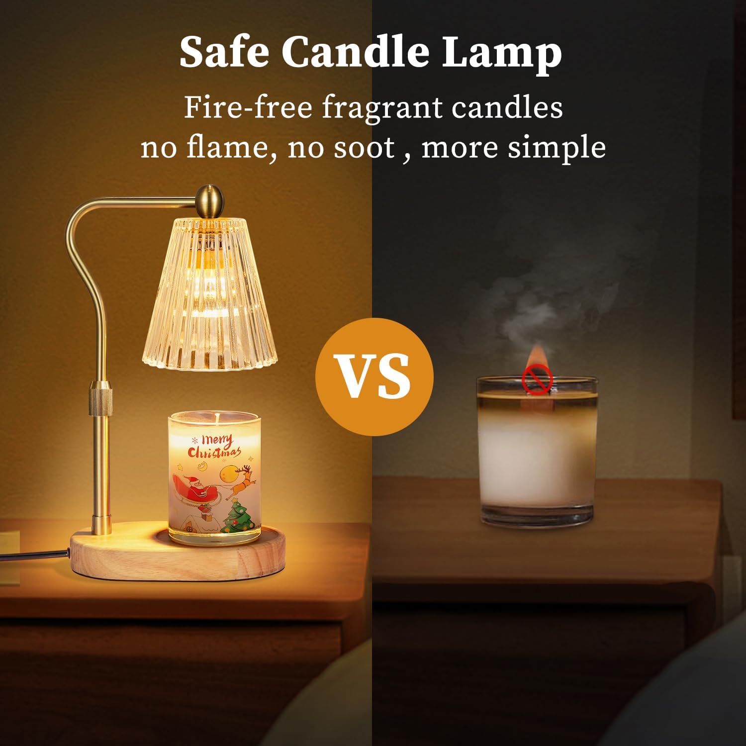 Candle Warmer Lamp with Timer for Vintage Home Decor