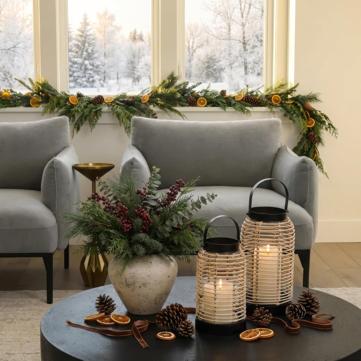 Handcrafted Boho Natural Rattan Lanterns